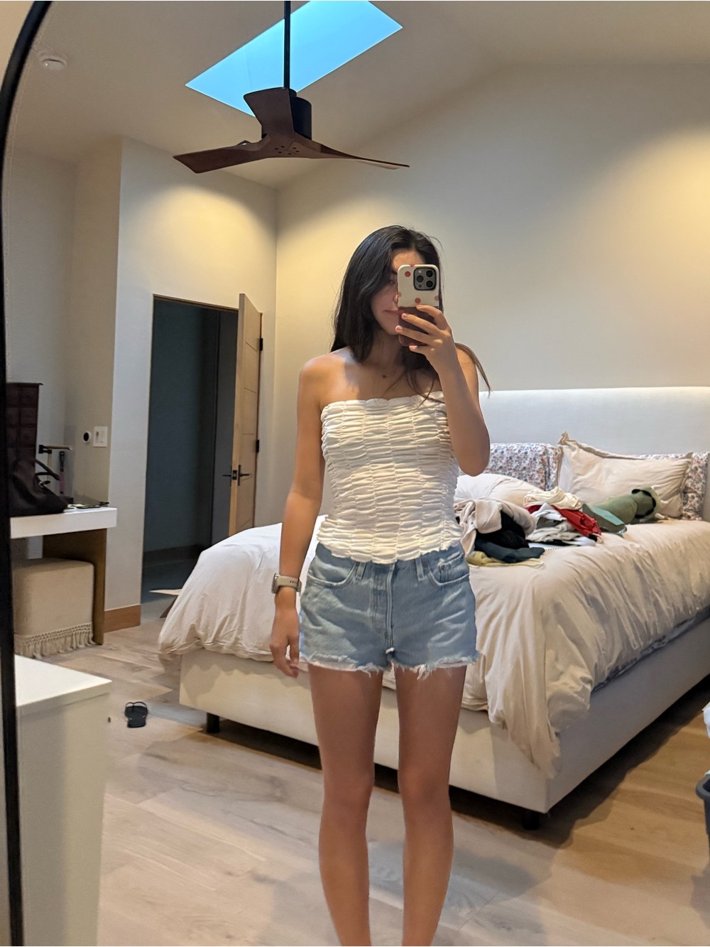Anthropology white tube top size small like new